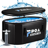 Poafamx Cold Plunge Pool, 155 Gallon Inflatable Ice Bath for Athletes, Portable Cold Bath, XXL, Large Capacity with Insulated Cover for Outdoor and Indoor Cold Water Therapy Recovery